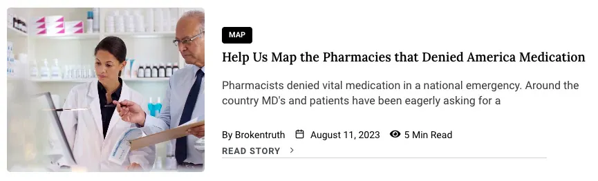 Help us add bad pharmacies to our map.