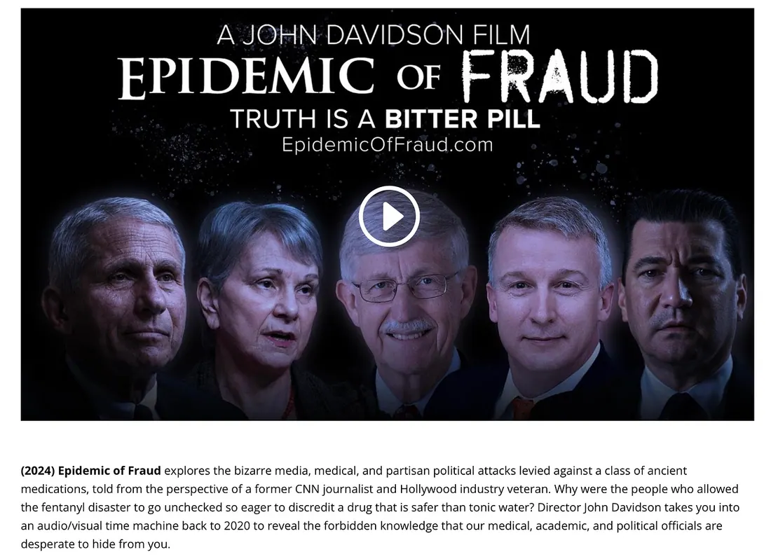 Wath our award winning film “Epidemic of Fraud” now.