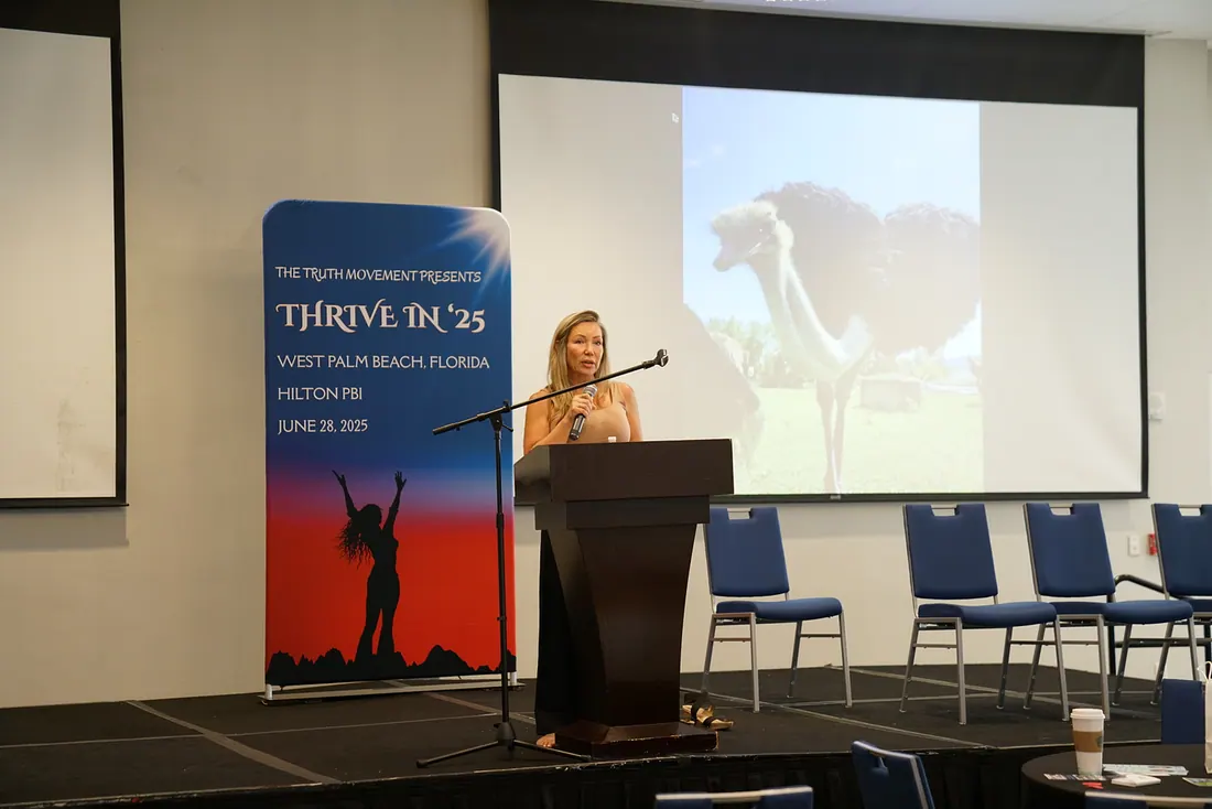Katie Pasitney speaking at Thrive in 25