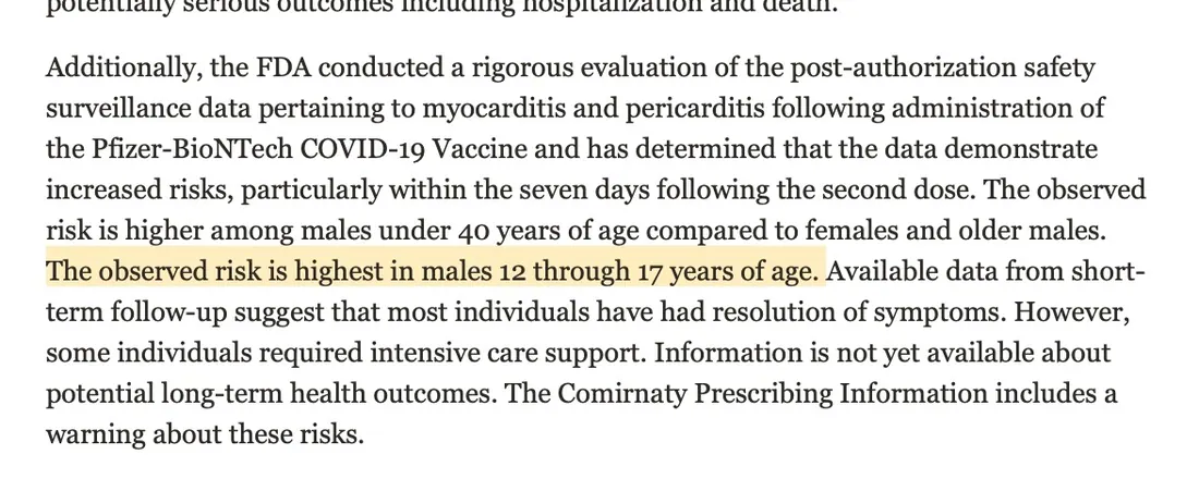 From the FDA’s Press Release on the Pfizer COVID Vaccine