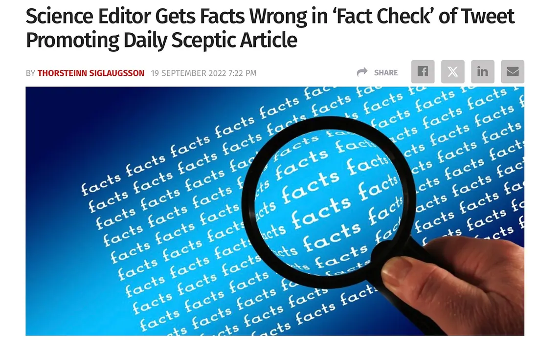 Daily Skeptic Article on Flora