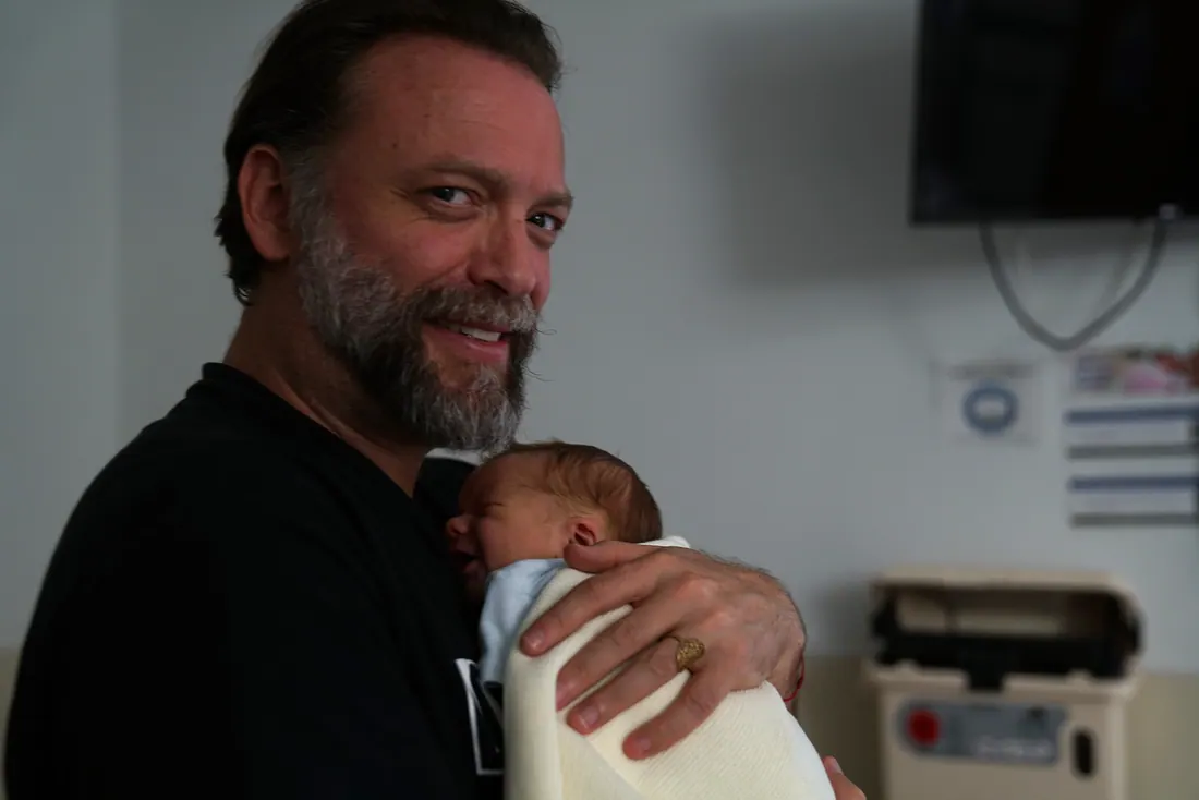Joby with his son Legendary Weeks