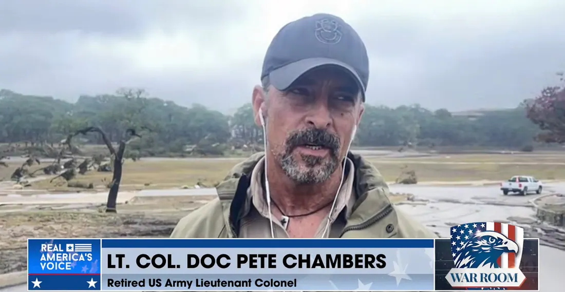 Doc Pete on Real America’s Voice reporting from the flood zone